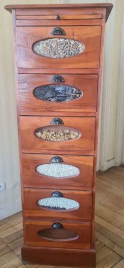 Armoire d'apothicaire / grainetier / mercerie (6 tiroirs)