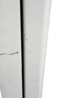 Armoire d'apothicaire industrielle vintage blanche / vitrine