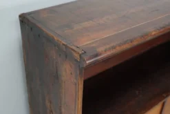 Armoire d'apothicaire victorienne ancienne en bois dur et en pin