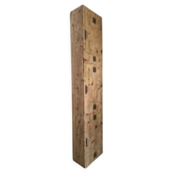 Armoire d'atelier française ancienne en pin avec compartiments
