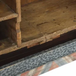 Armoire de mariage peinte en art populaire rustique exceptionnel de 1784