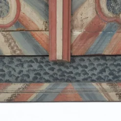 Armoire de mariage peinte en art populaire rustique exceptionnel de 1784