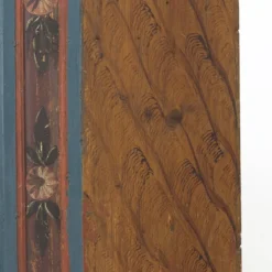 Armoire de mariée rustique peinte, art populaire de ferme, 1841