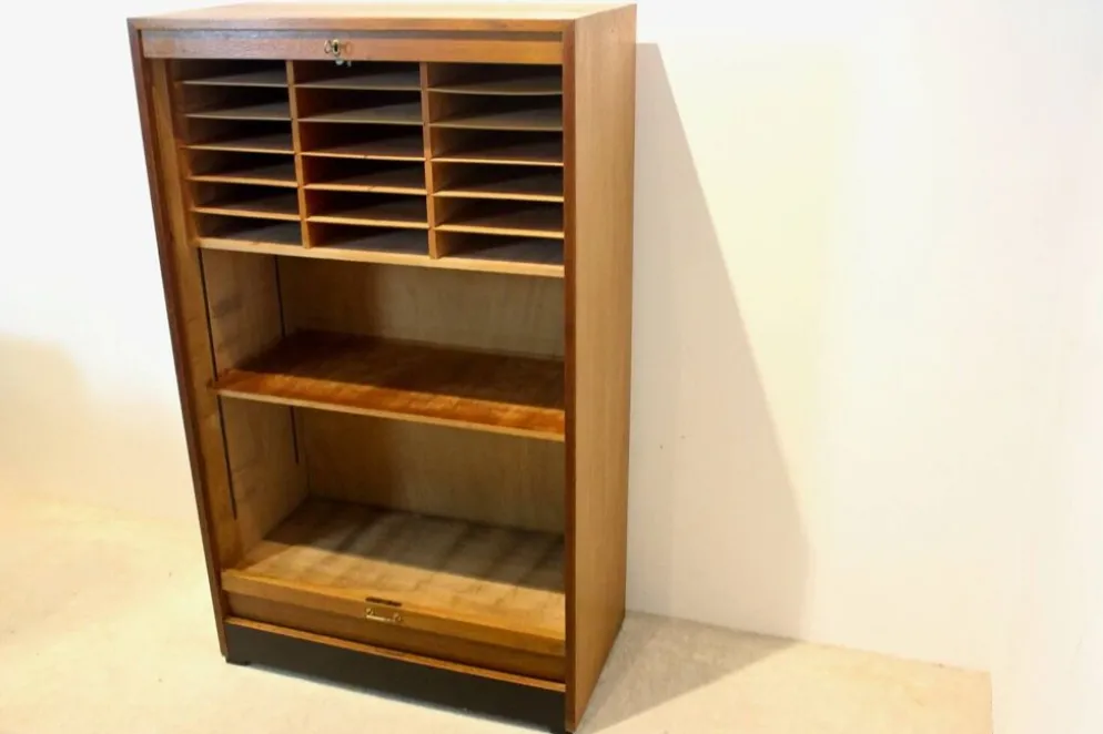 Armoire de rangement de bureau de bibliothèque néerlandaise avec porte coulissante