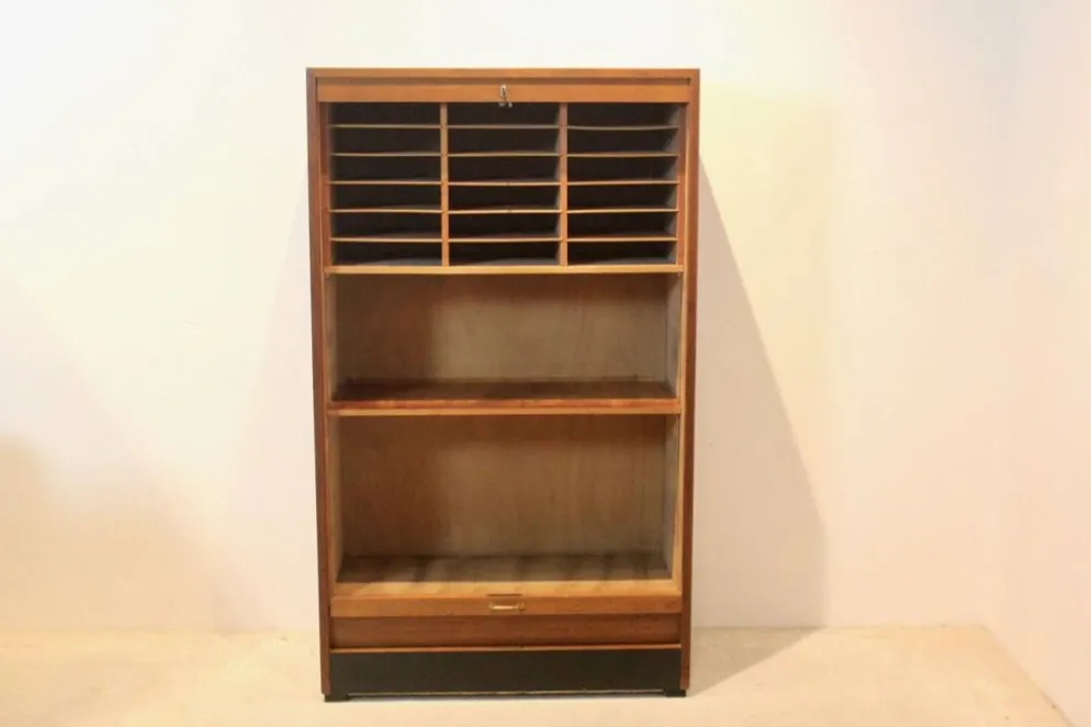 Armoire de rangement de bureau de bibliothèque néerlandaise avec porte coulissante