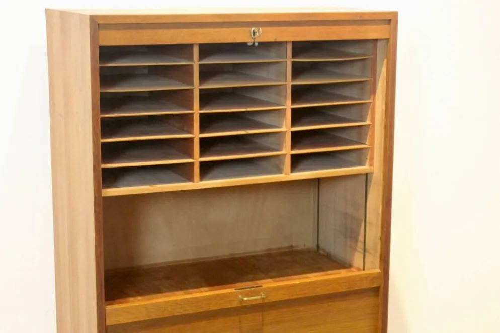 Armoire de rangement de bureau de bibliothèque néerlandaise avec porte coulissante