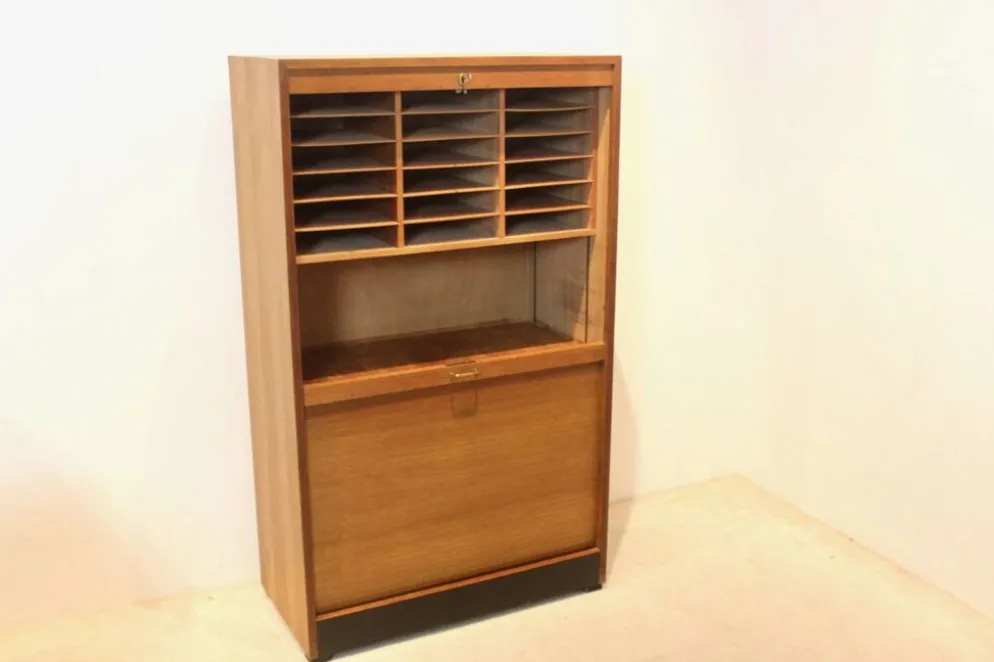Armoire de rangement de bureau de bibliothèque néerlandaise avec porte coulissante