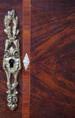 Armoire de style rococo. Racine de noyer, bronze, nacre.