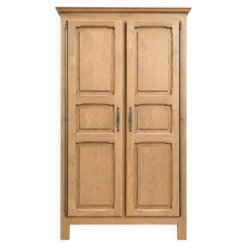 Armoire deux portes – Chêne massif – Style classique provincial – Aérogommée