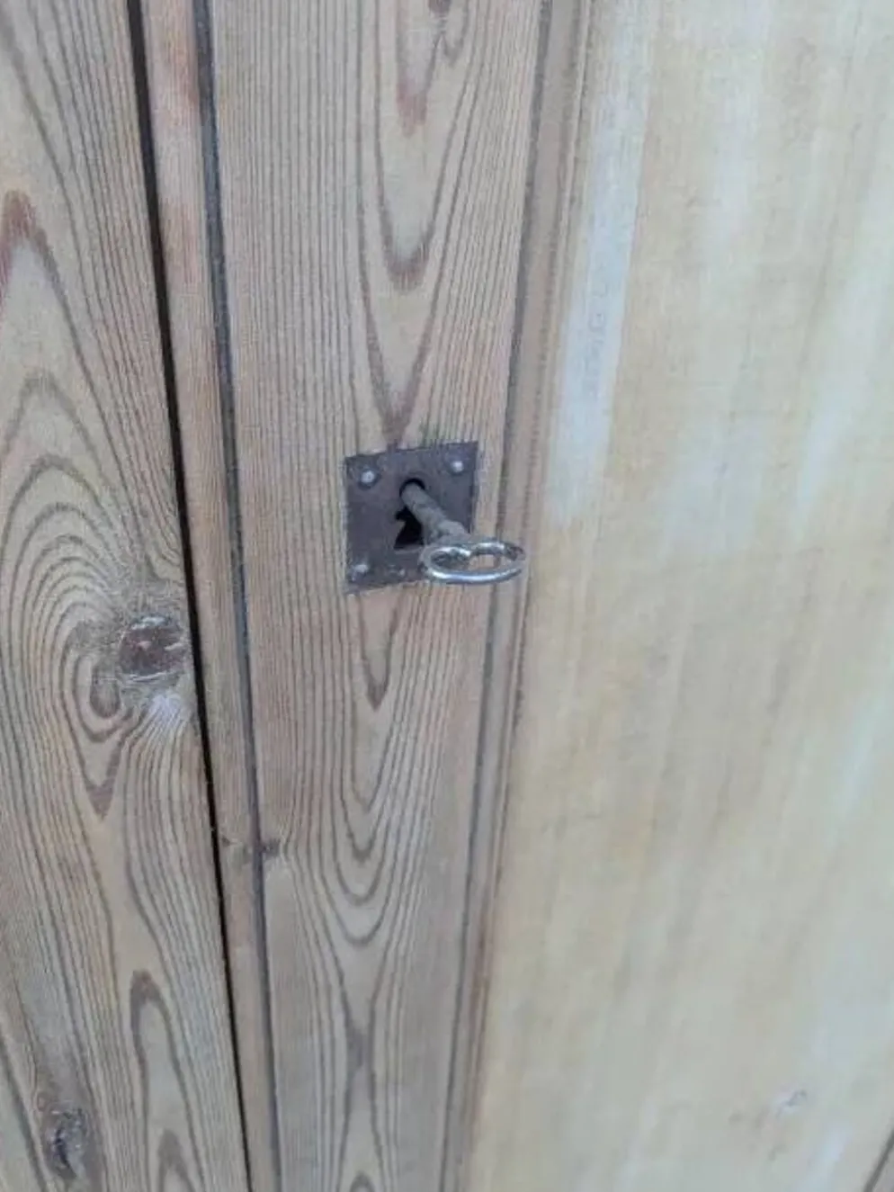 Armoire en bois naturel