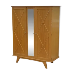 Armoire en chêne glace Saint-Gobain 1960’s