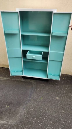 Armoire en métal industriel Vintage 1960-1970
