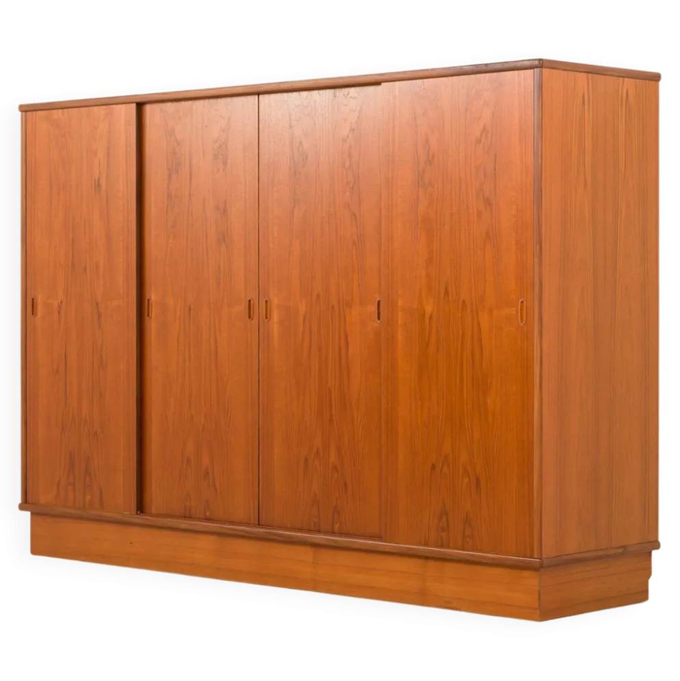 Armoire en teck danoise grande des années 1960.