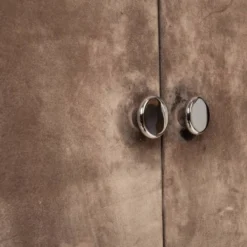 Armoire en verre fumé et en daim de Guido Faleschini pour i4 Mariani 1979