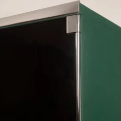 Armoire en verre fumé et en daim de Guido Faleschini pour i4 Mariani 1979