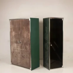 Armoire en verre fumé et en daim de Guido Faleschini pour i4 Mariani 1979