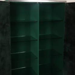 Armoire en verre fumé et en daim de Guido Faleschini pour i4 Mariani 1979