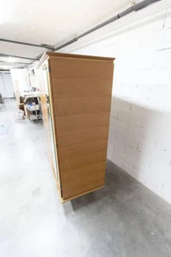 Armoire Française pieds compas 3 portes 1 miroir 27*130 et 1 t