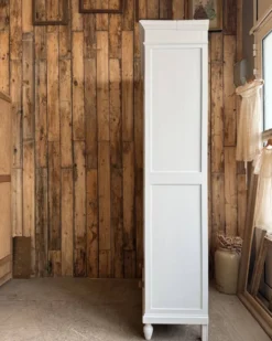 Armoire à glace ancienne blanche (rénovée)