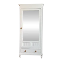 Armoire à glace ancienne blanche (rénovée)