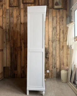 Armoire à glace ancienne blanche (rénovée)