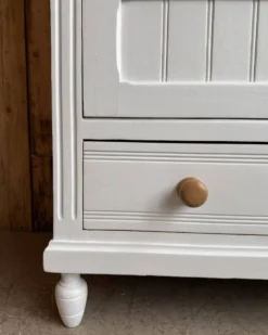 Armoire à glace ancienne blanche (rénovée)