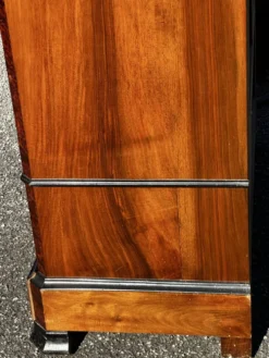 Armoire à glace Napoléon III en placage de loupe