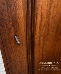 Armoire Louis-Philippe en ronce et loupe de noyer