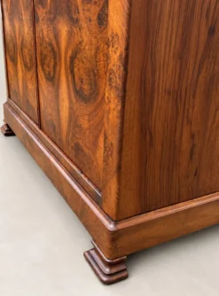 Armoire Louis-Philippe en ronce et loupe de noyer