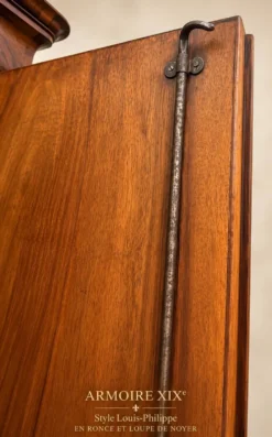 Armoire Louis-Philippe en ronce et loupe de noyer