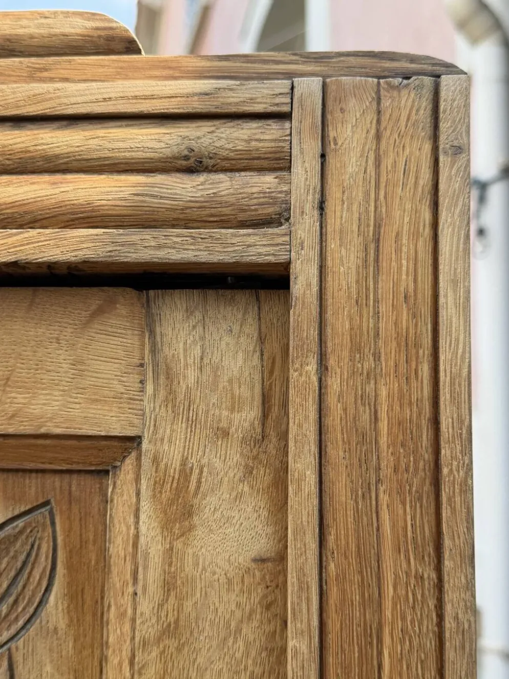 Armoire parisienne art déco chêne brut rénovée