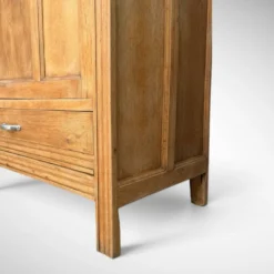 Armoire parisienne art déco chêne brut rénovée