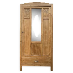 Armoire parisienne art déco chêne brut rénovée
