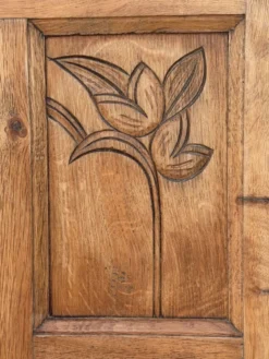 Armoire parisienne art déco chêne brut rénovée