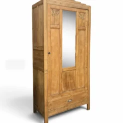 Armoire parisienne art déco chêne brut rénovée