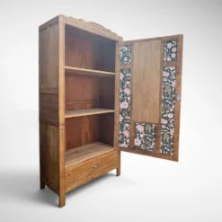 Armoire parisienne art déco chêne brut rénovée