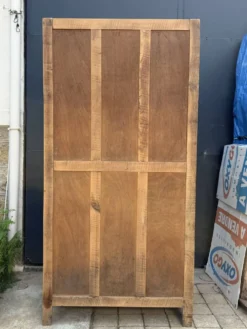 Armoire parisienne art déco chêne brut rénovée