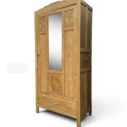 Armoire parisienne art déco chêne brut rénovée