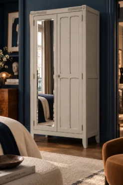 Armoire parisienne art déco rénovée miroir biseauté