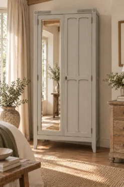 Armoire parisienne art déco rénovée miroir biseauté