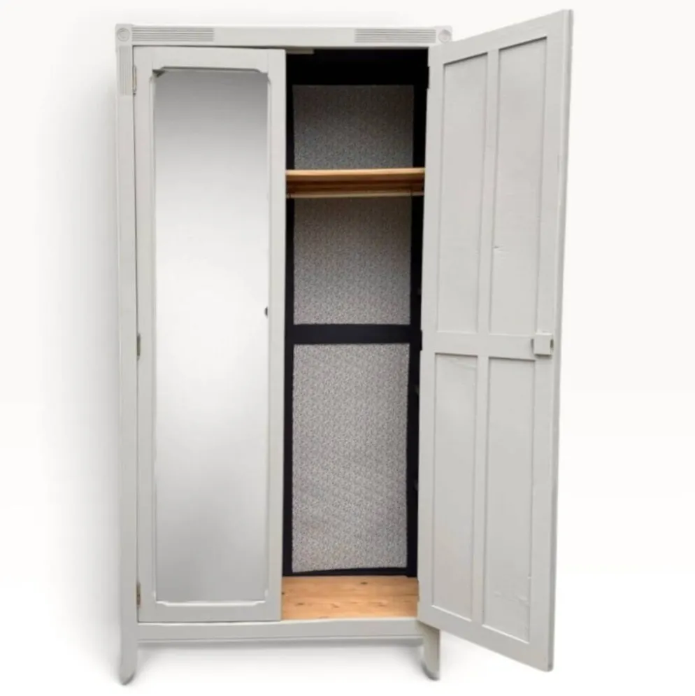 Armoire parisienne art déco rénovée miroir biseauté