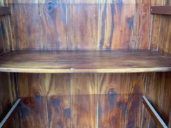 Armoire parisienne en bois brut et vitres gravées 1920