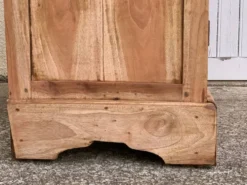 Armoire parisienne en bois brut et vitres gravées 1920