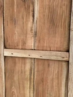 Armoire parisienne en bois brut et vitres gravées 1920