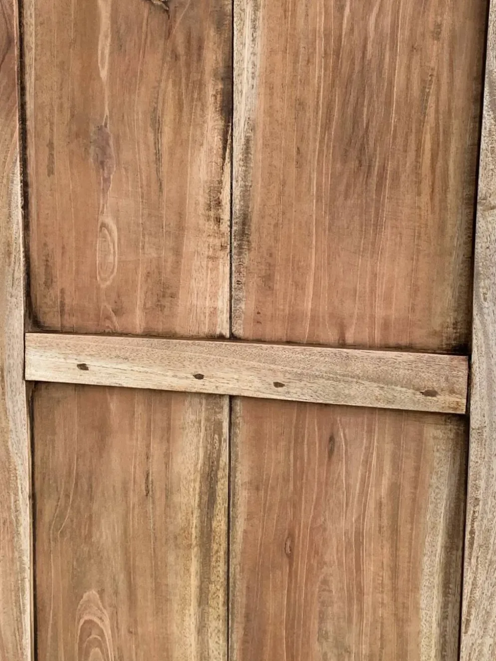 Armoire parisienne en bois brut et vitres gravées 1920