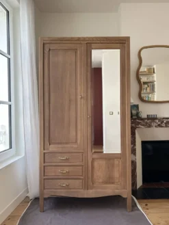 Armoire Parisienne en chêne brut