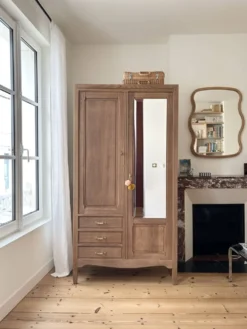 Armoire Parisienne en chêne brut