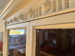 Armoire parisienne vitres biseautées en bois style XIX gustavien