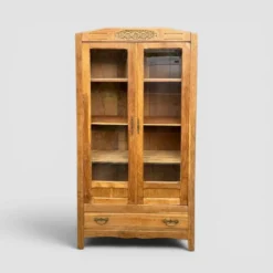 Armoire parisienne vitres biseautées chêne blond art déco 1930