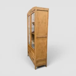 Armoire parisienne vitres biseautées chêne blond art déco 1930